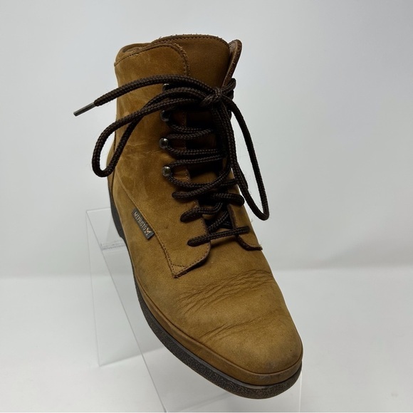 Mephisto Air Jet Tan Light Brown Leather Lace Up Ankle Boots Size 7 - Picture 3 of 12